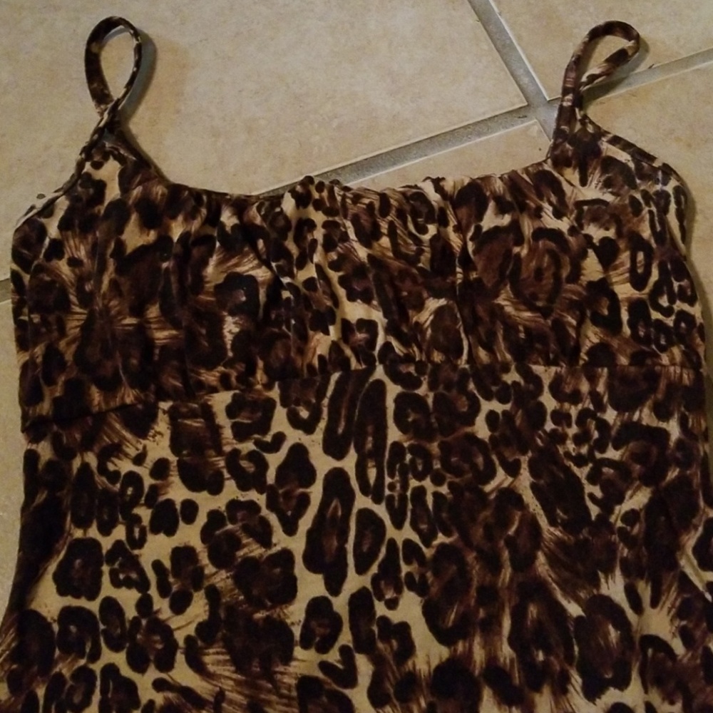 Leopard Print Charlotte Russe Tight Fit Tank - Picture 6 of 7